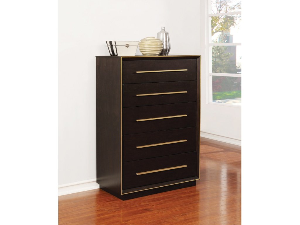 Durango 5-Drawer Bedroom Chest Smoked Peppercorn