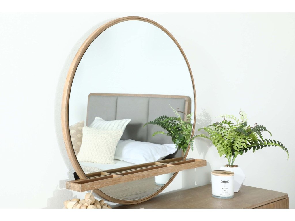 Arini Round Dresser Mirror Sand Wash