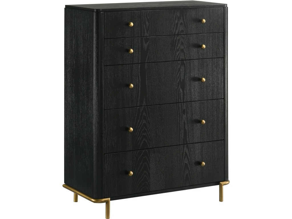 Arini 5-Drawer Bedroom Chest Black