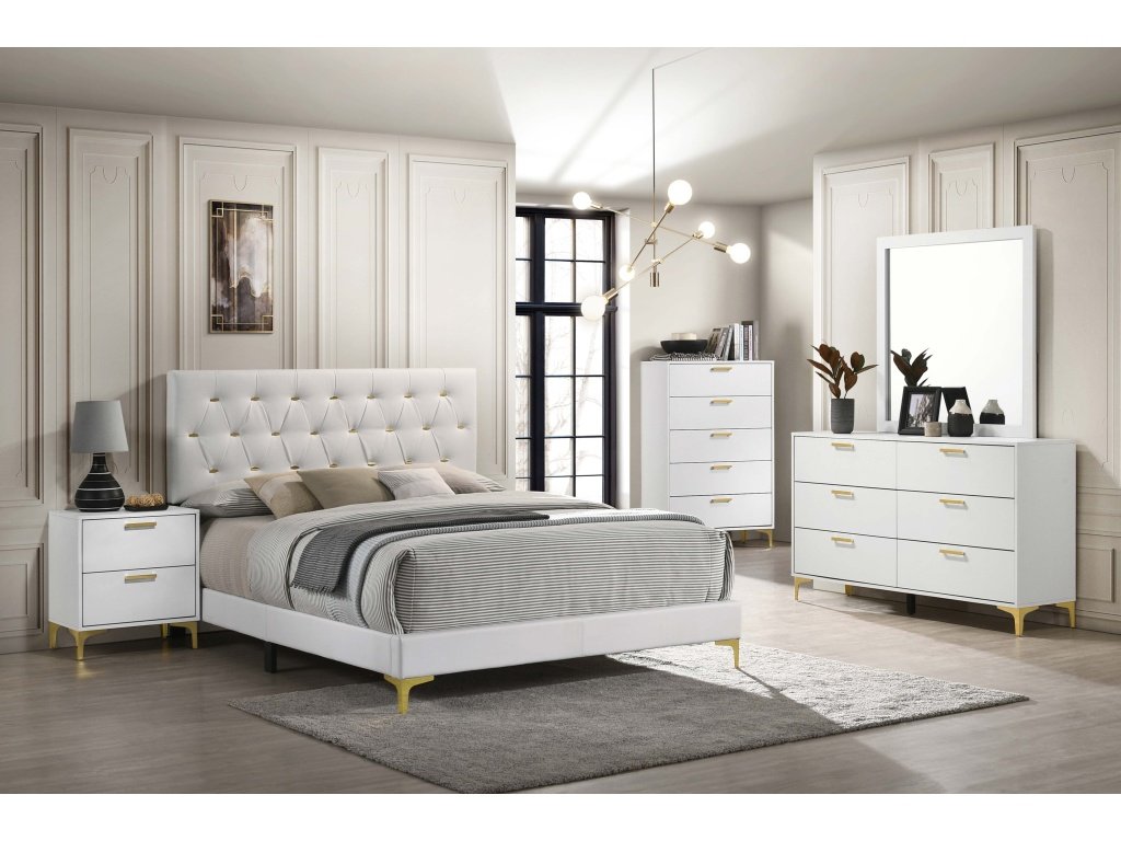 Kendall 5-Piece Eastern King Bedroom Set White