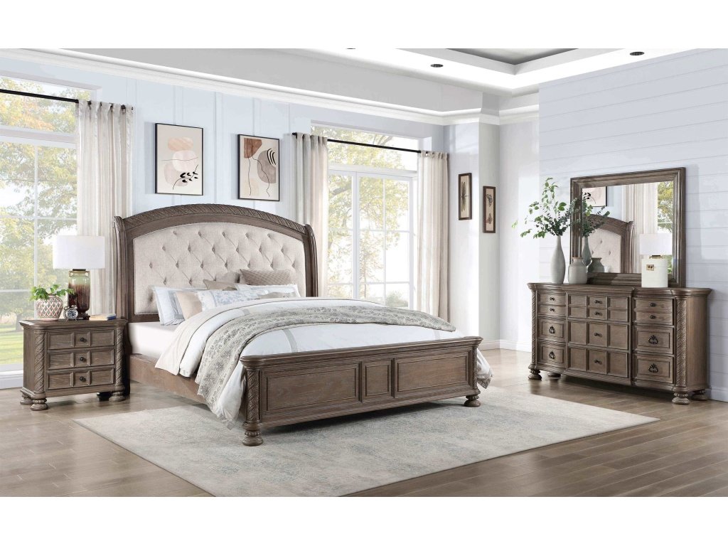 Emmett 4-Piece Queen Bedroom Set Walnut