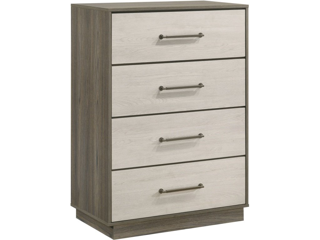 Fenwick 4-Drawer Chest Of Drawers Grey Oak