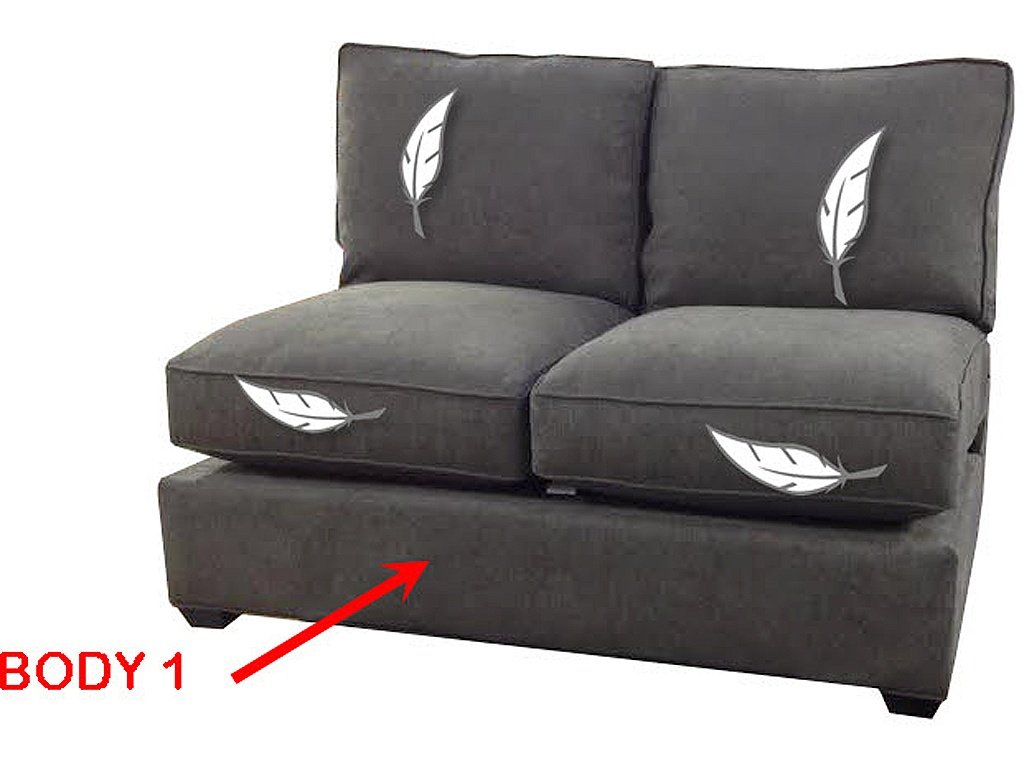 Armless Loveseat