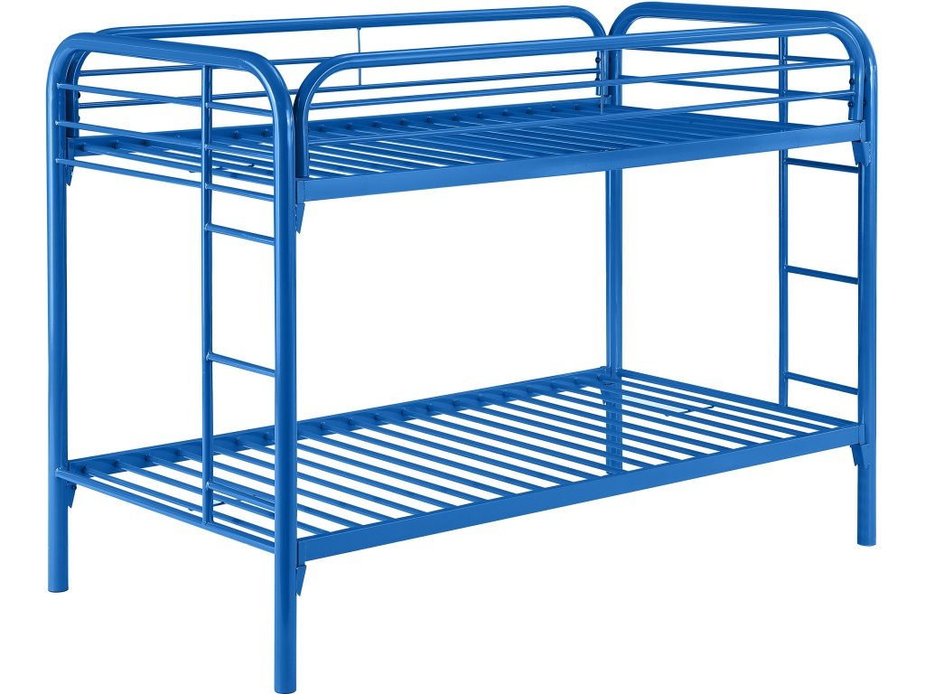 Morgan Metal Twin Over Twin Bunk Bed Blue