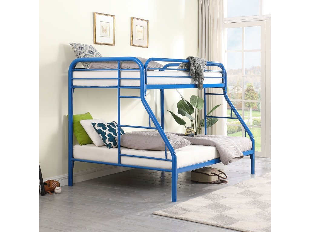 Morgan Metal Twin Over Full Bunk Bed Blue