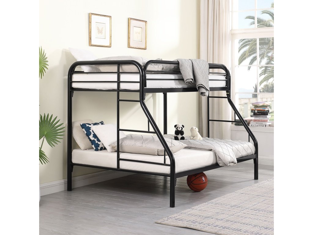 Morgan Metal Twin Over Full Bunk Bed Black