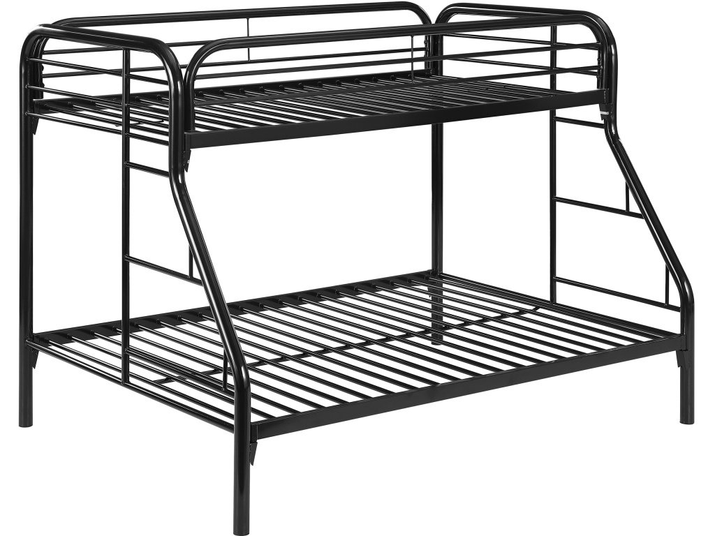 Morgan Metal Twin Over Full Bunk Bed Black