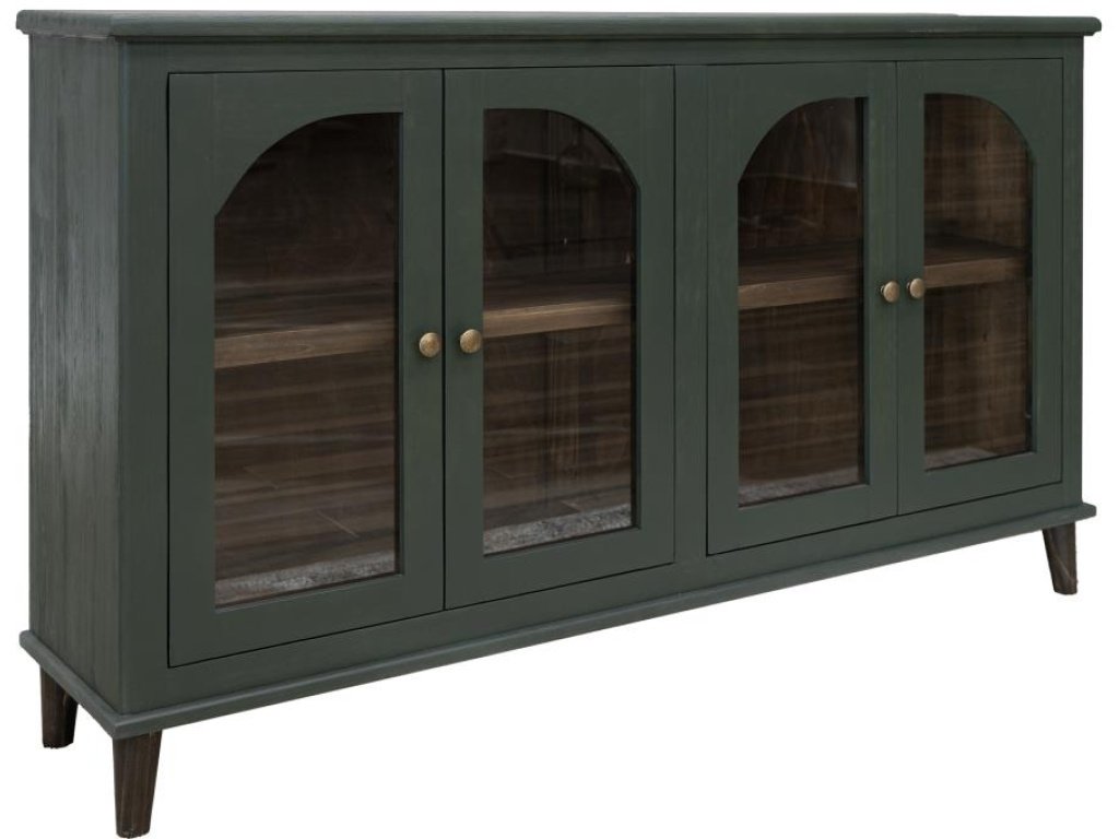 4 Glass Doors Console