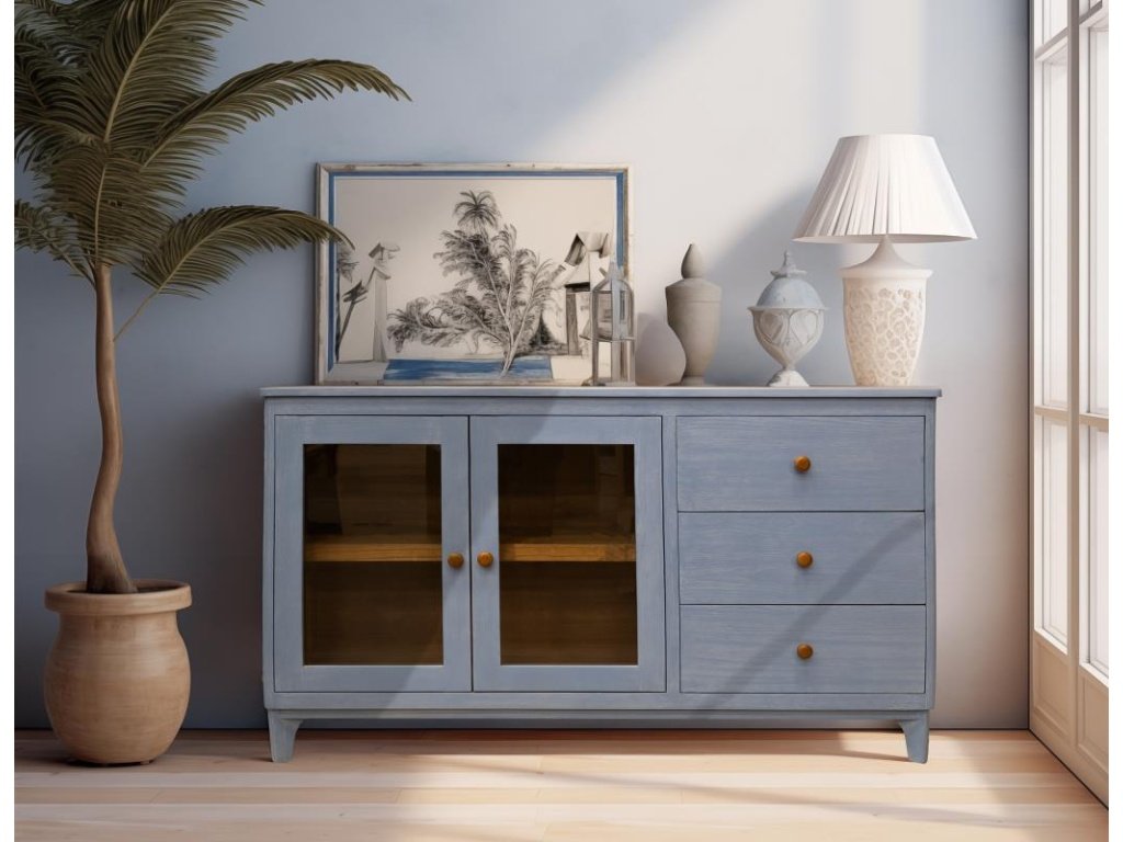 3 Drawer 2 Door Console