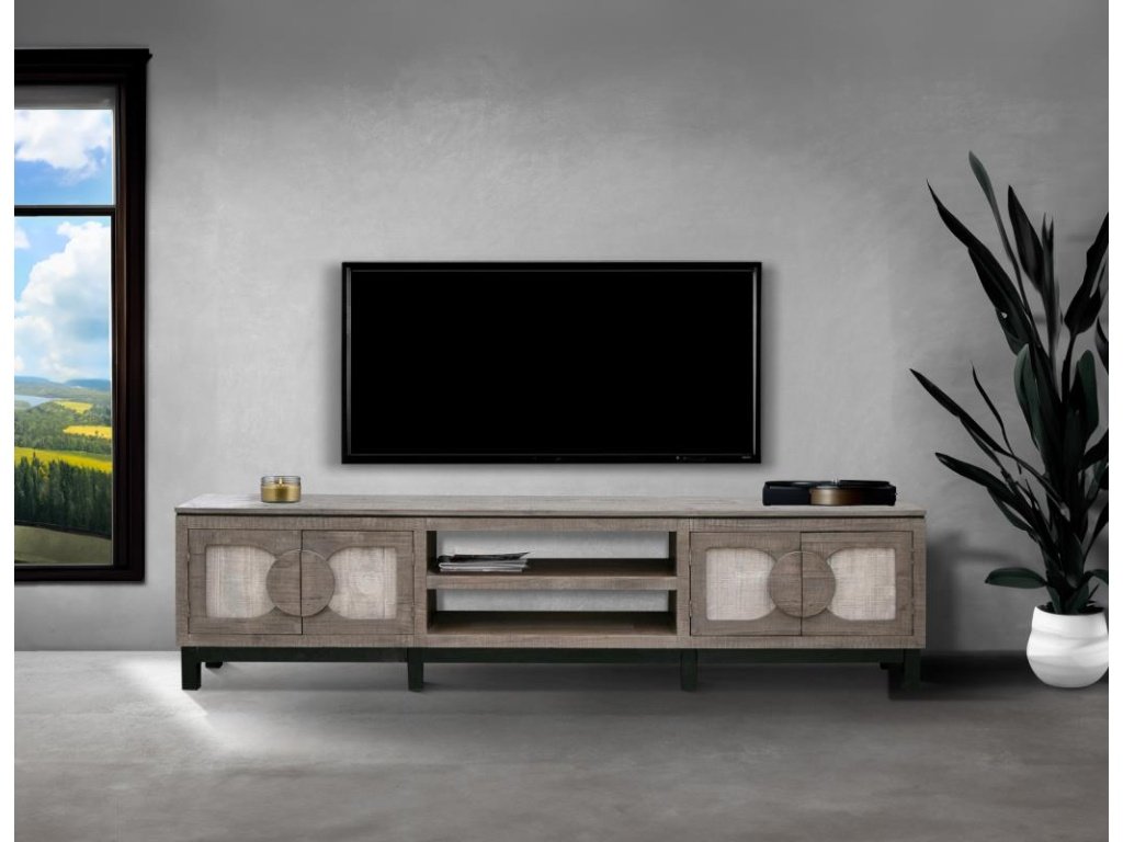 4 Door 93" TV Stand