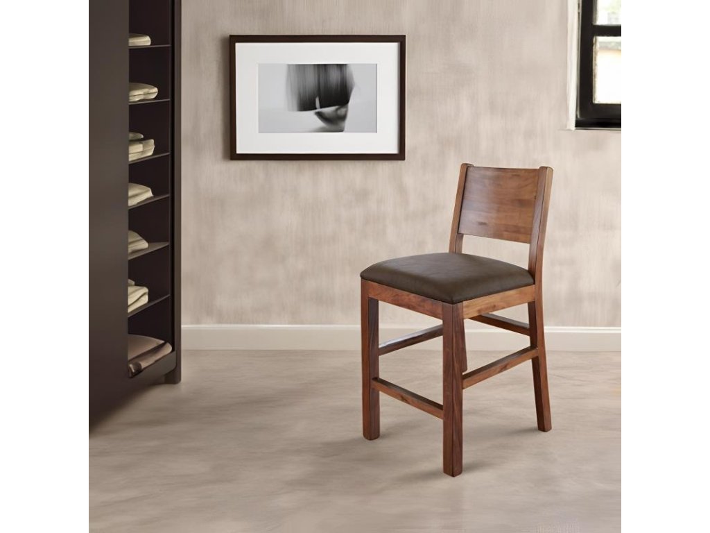 Faux Leather Seat 30" Barstool