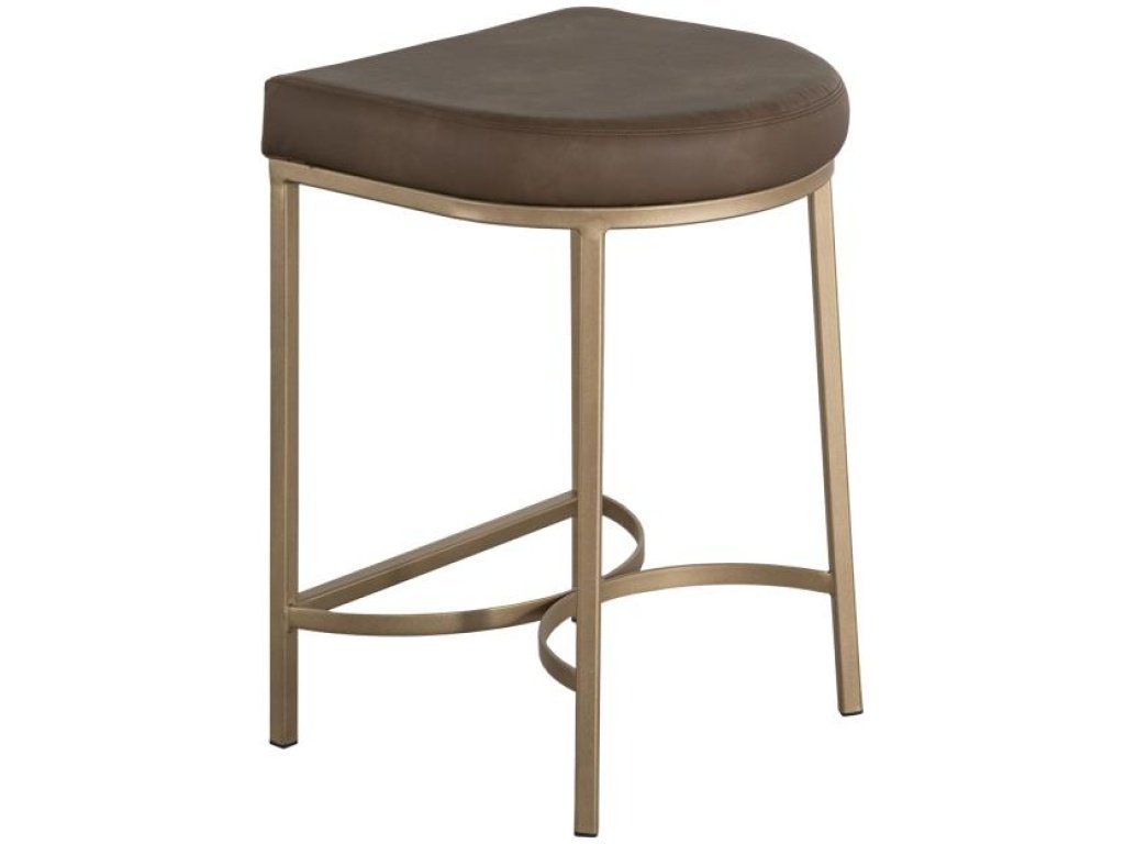 Wooden Frame & Metal Base, 24" Stool