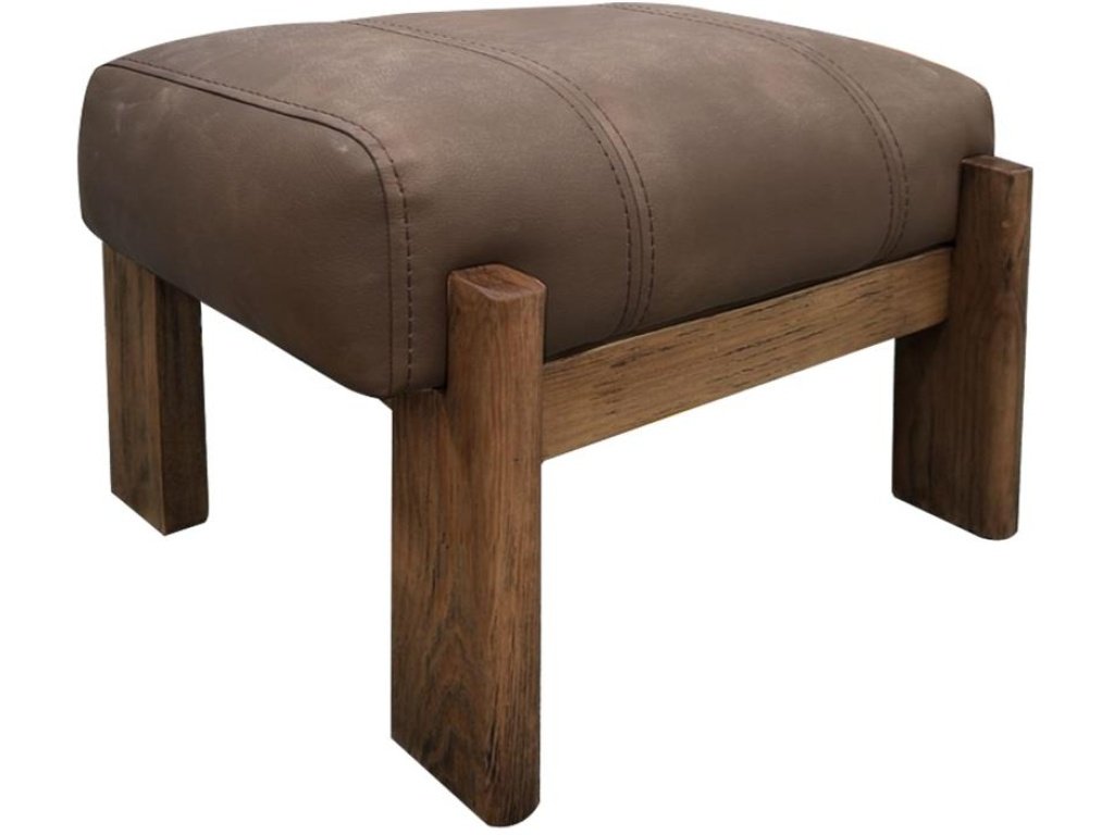 Wooden Frame & Base, Upholstered Seat Ottoman