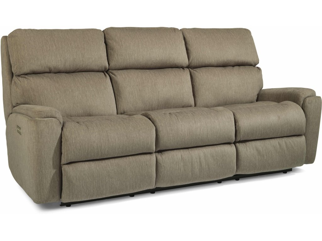 Power Reclining Sofa With Power Headrests