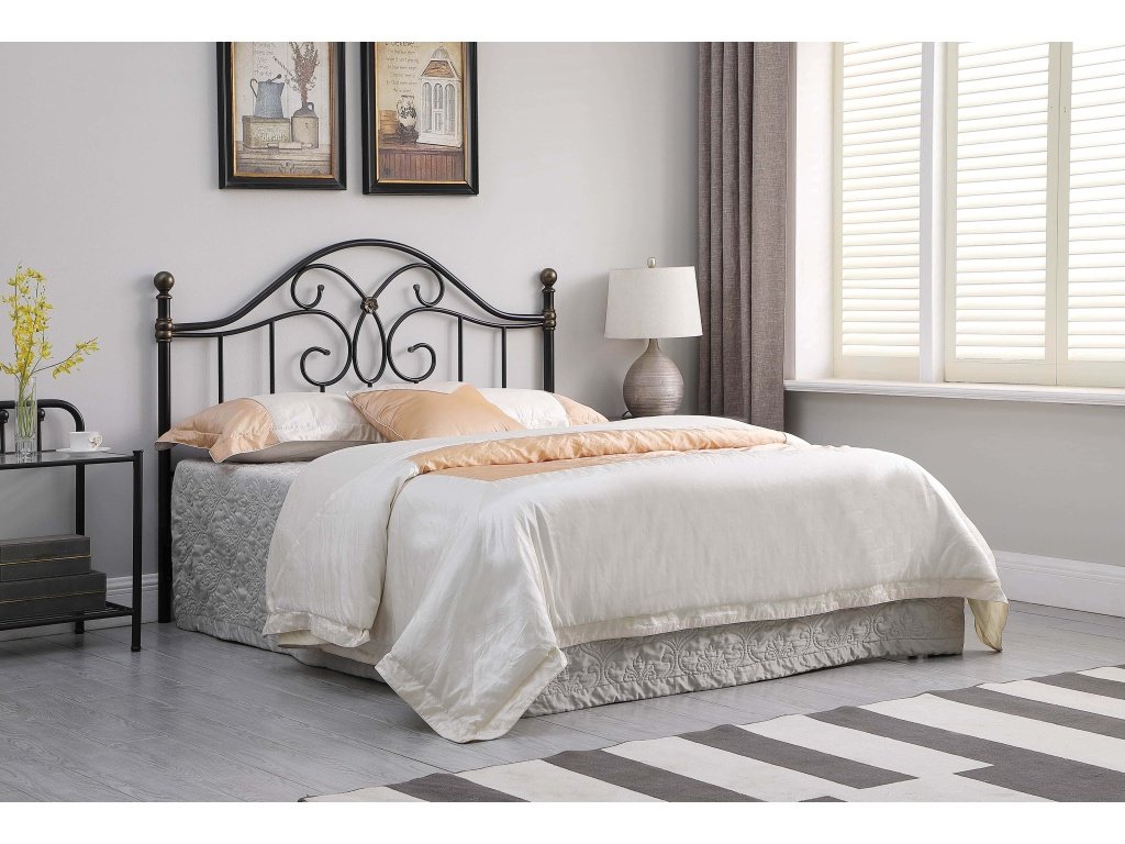 Bailey Queen / Full Metal Headboard Black And Bronze