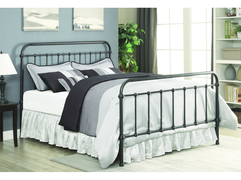 Livingston Twin Panel Metal Bed Dark Bronze