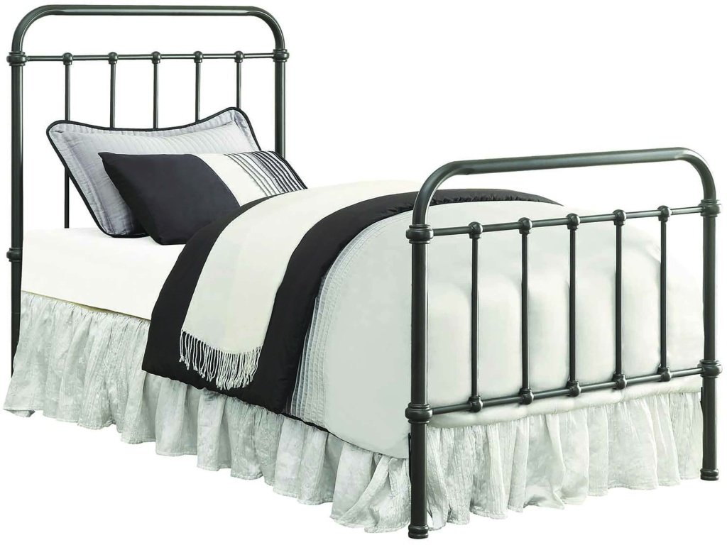 Livingston Twin Panel Metal Bed Dark Bronze