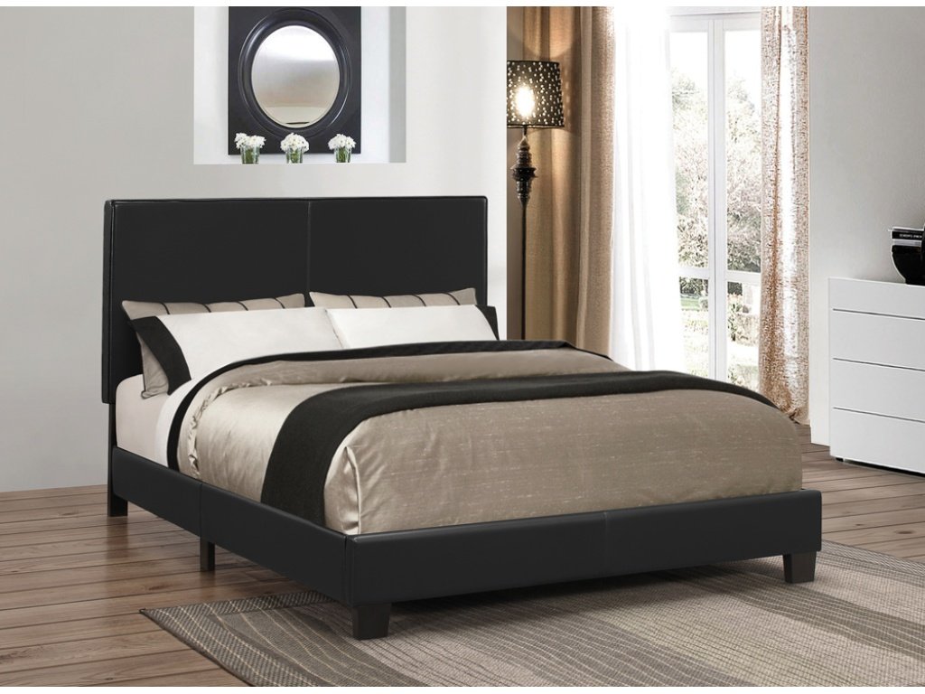 Mauve Full Upholstered Bed Black