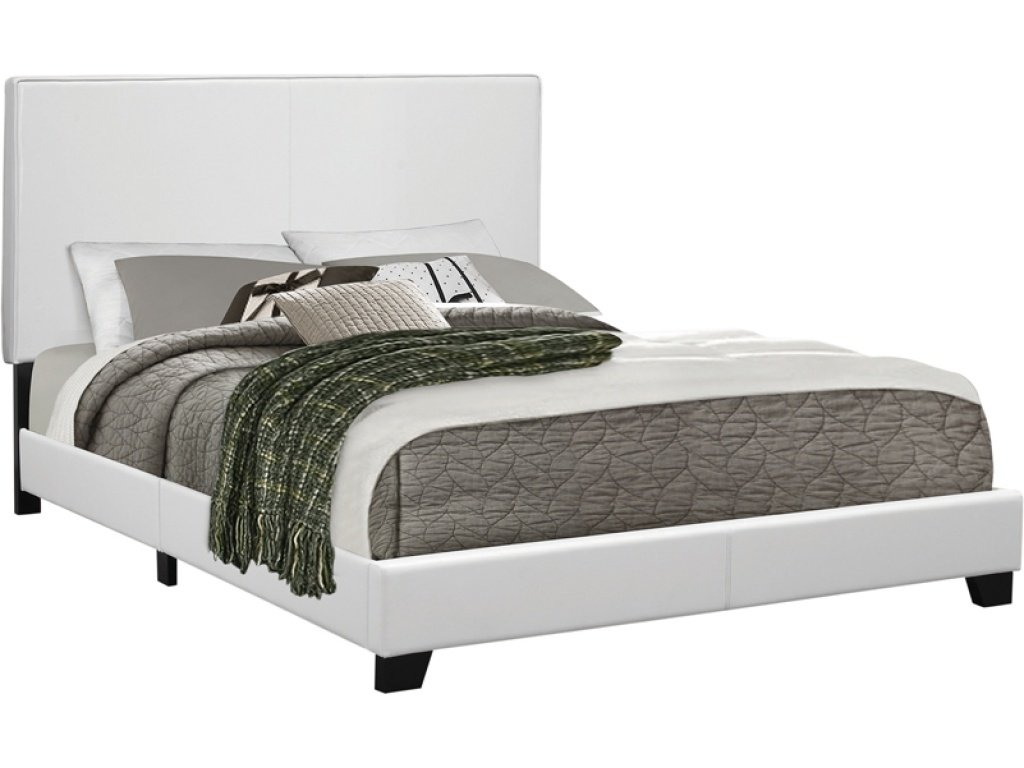 Mauve Queen Upholstered Bed White