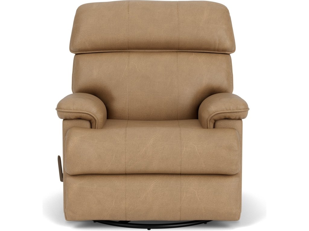 Geneva Leather Swivel Gliding Recliner