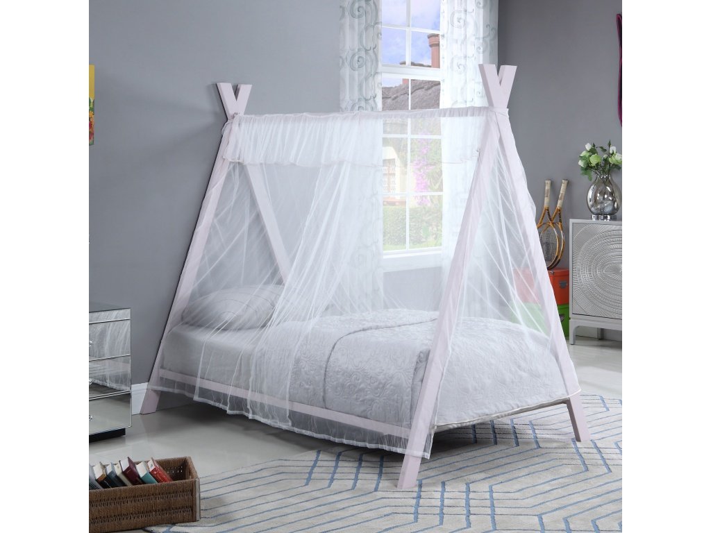 Fultonville Metal Twin Tent Bed Pink