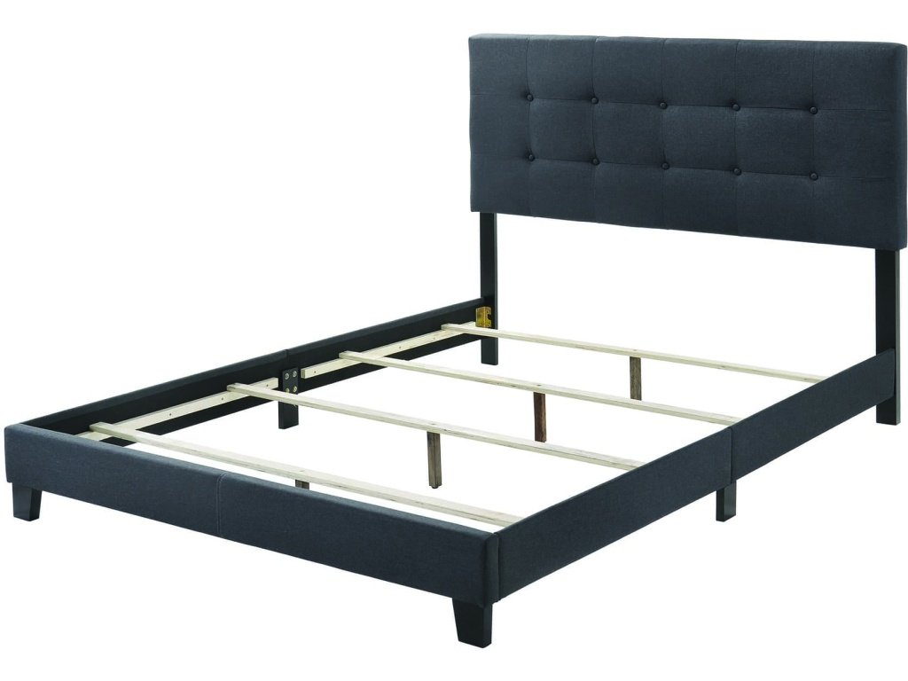 Mapes Upholstered Tufted Full Bed Charcoal