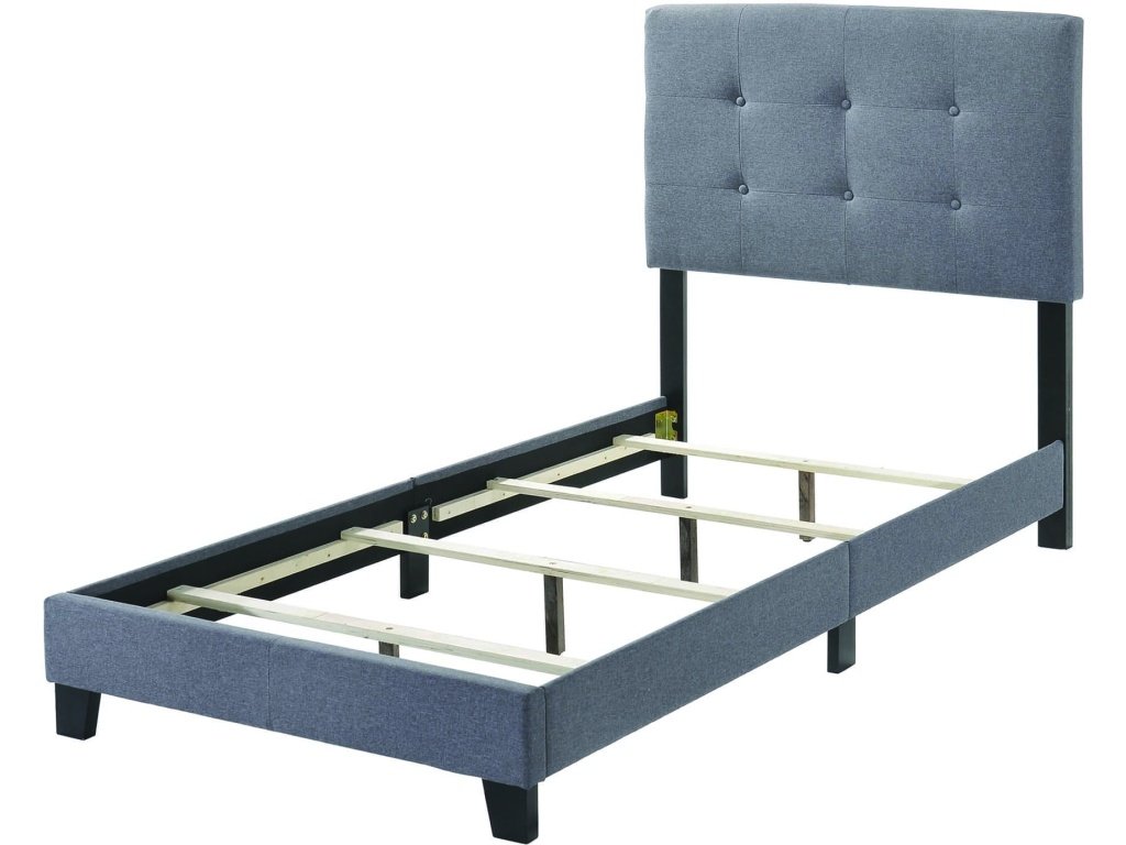 Mapes Tufted Upholstered Twin Bed Grey