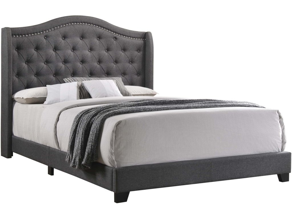 Sonoma Camel Back Queen Bed Grey