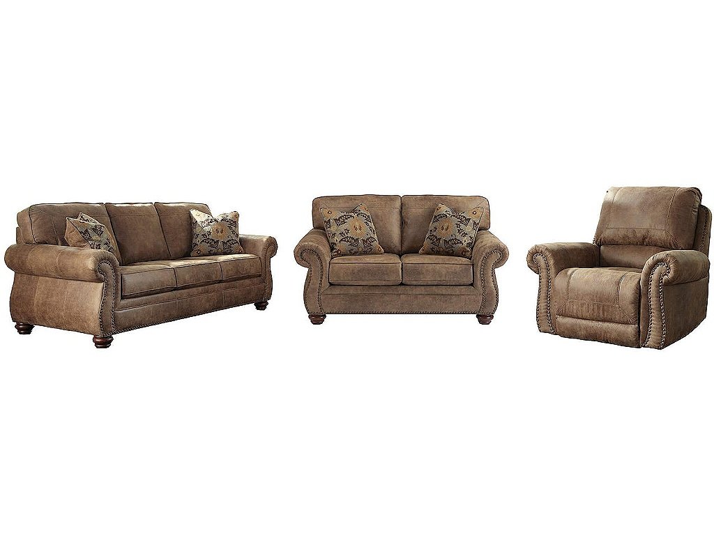 Larkinhurst Sofa and Loveseat with Recliner