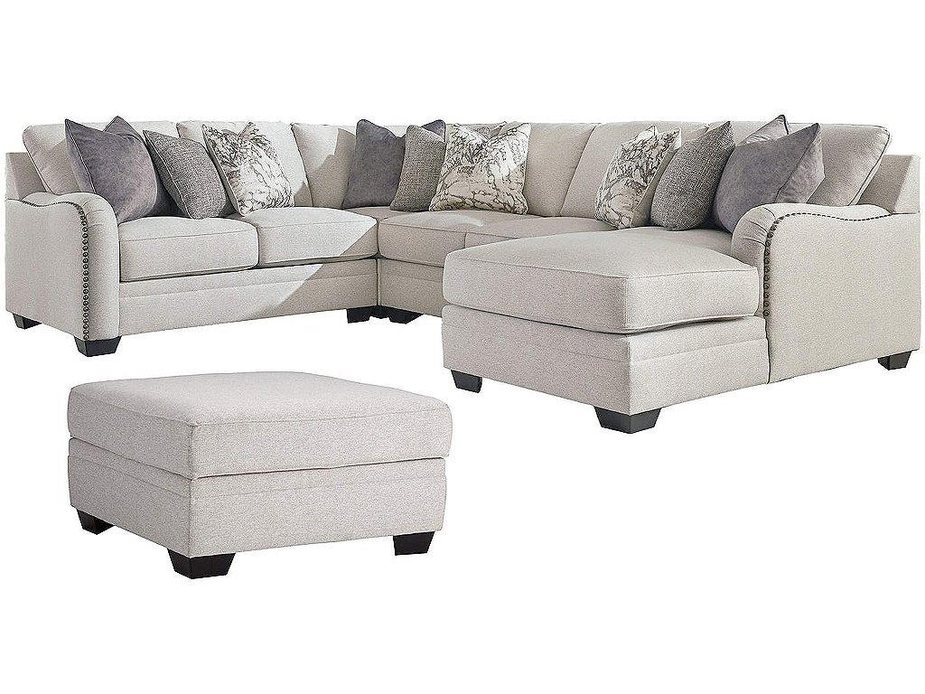 Dellara 4-Piece Sectional with Ottoman