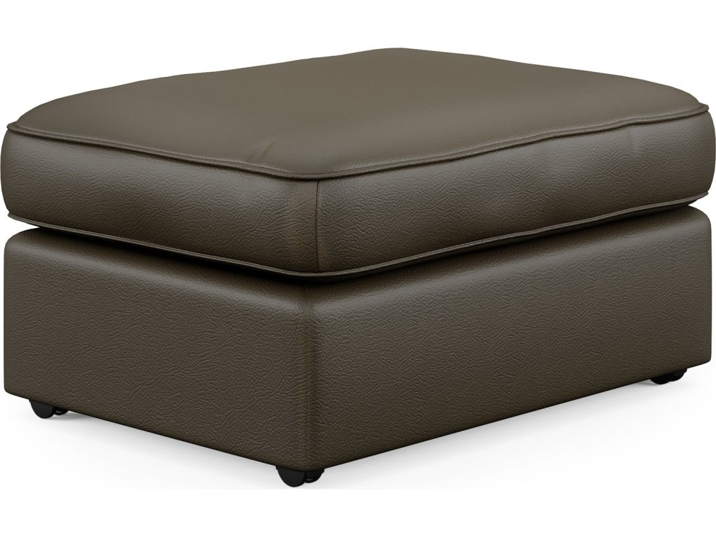 Vail Leather Ottoman