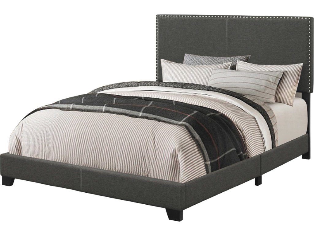 Boyd Upholstered Full Panel Bed Charcoal