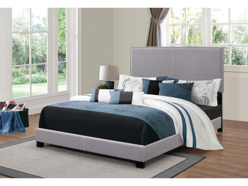 Boyd Upholstered Full Panel Bed Grey