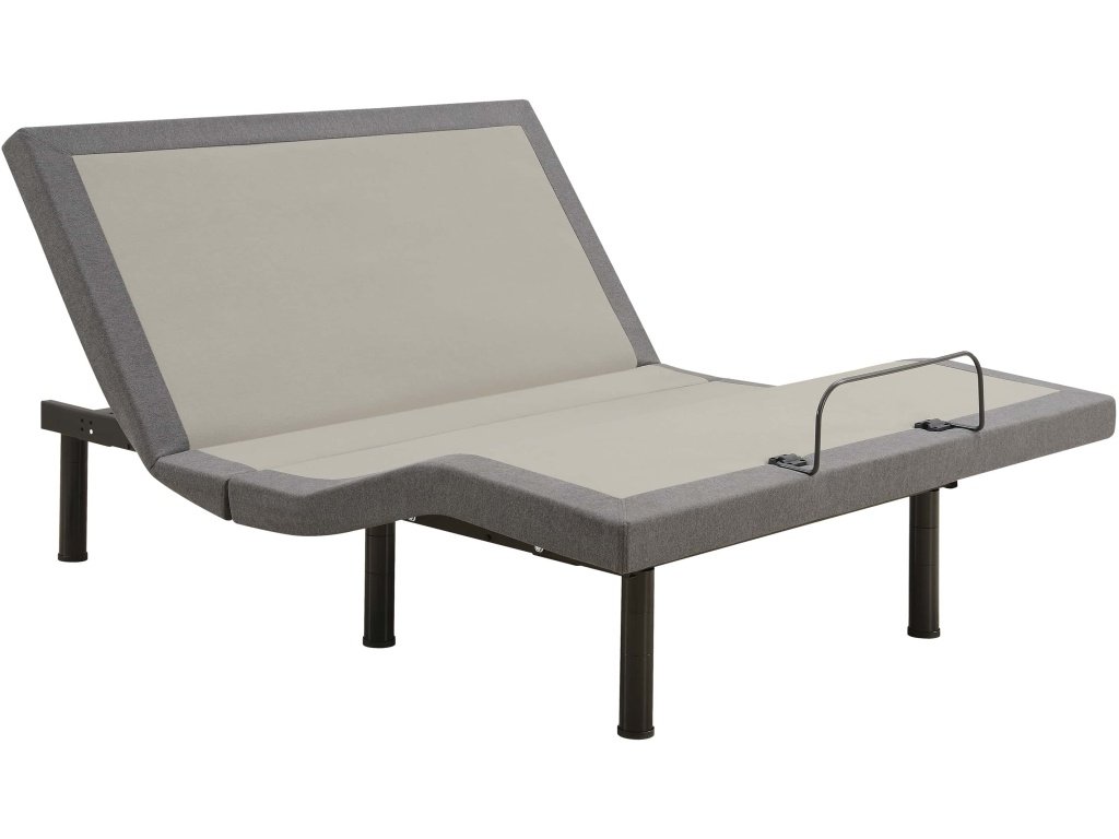 Negan Twin XL Adjustable Bed Base Grey And Black