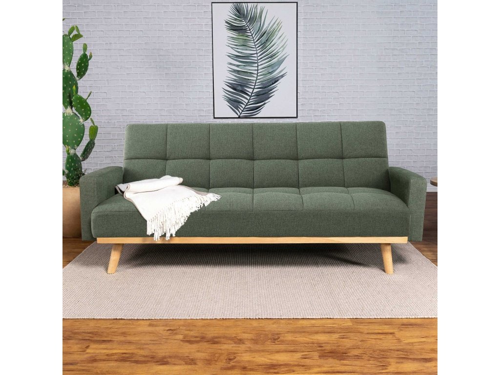 Kourtney Upholstered Tufted Convertible Sofa Bed Sage Green