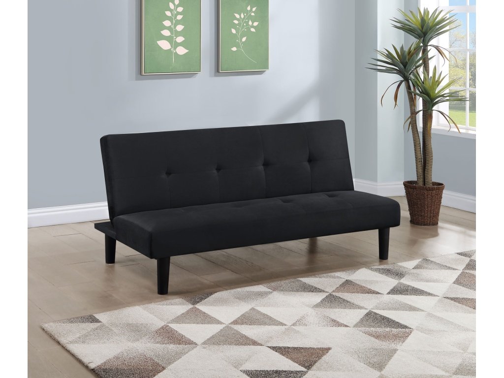 Stanford Multipurpose Upholstered Tufted Convertible Sofa Bed Black