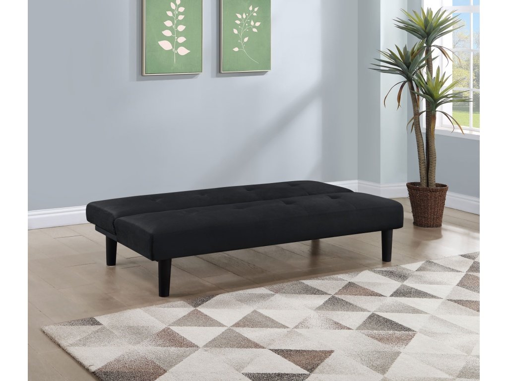 Stanford Multipurpose Upholstered Tufted Convertible Sofa Bed Black