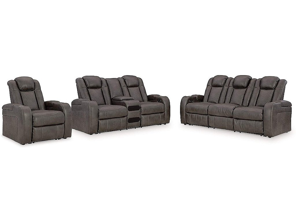 Fyne-Dyme Power Reclining Sofa, Loveseat and Recliner