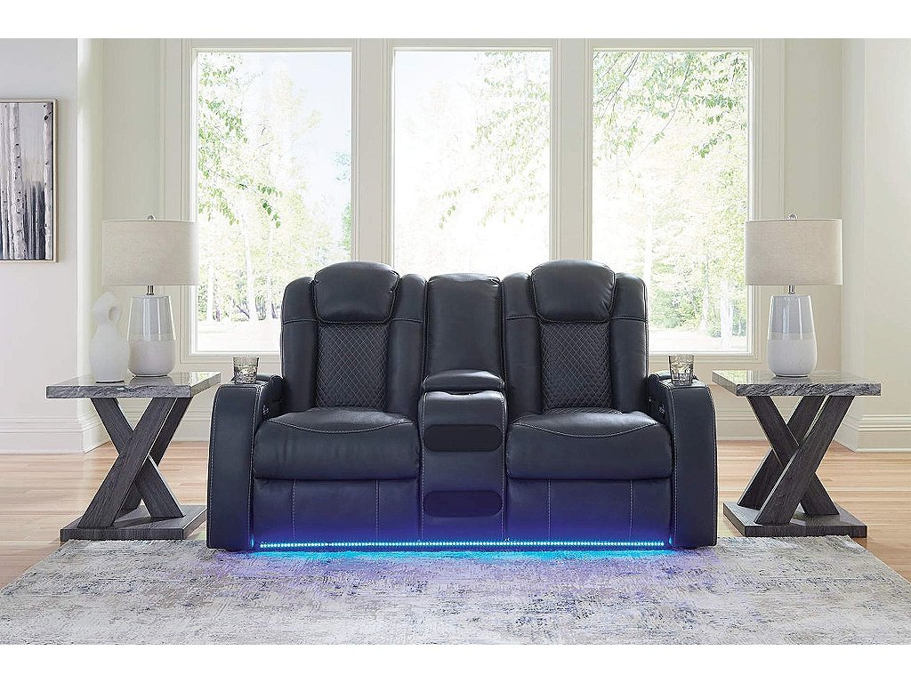 Fyne-Dyme Power Reclining Loveseat with Console