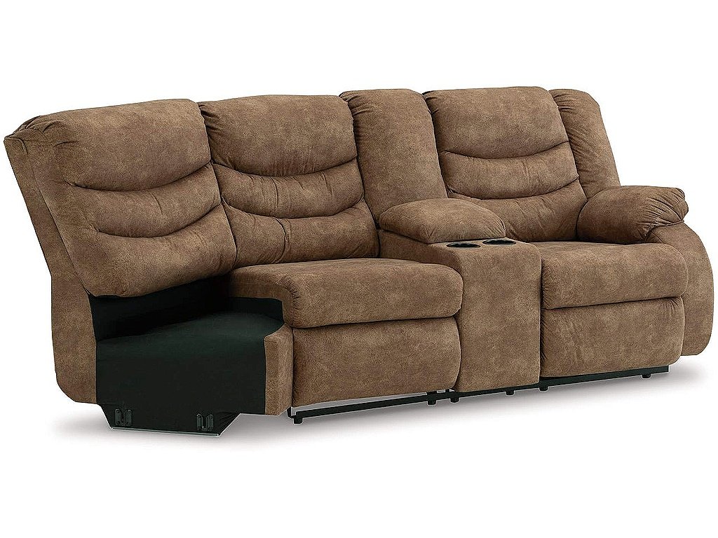 Partymate Right-Arm Facing Reclining Loveseat with Half Wedge Console