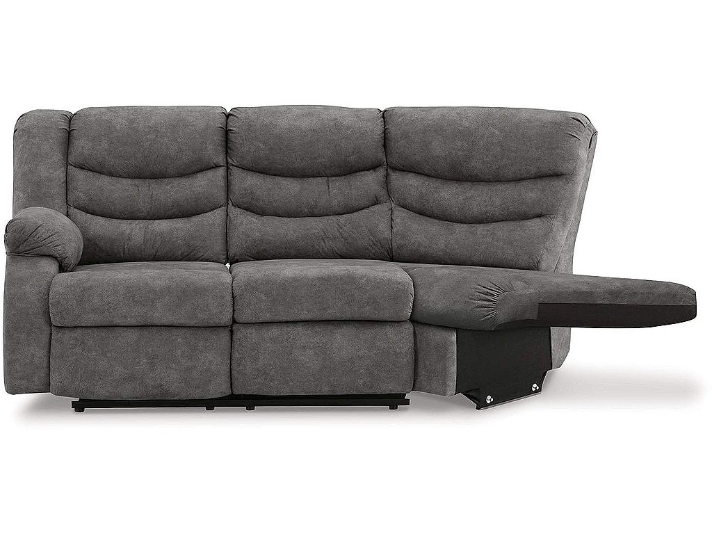 Partymate Left-Arm Facing Reclining Loveseat with Half Wedge