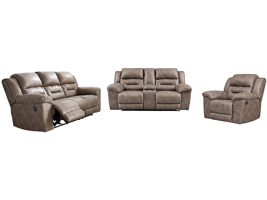 Stoneland Reclining Sofa, Loveseat and Recliner