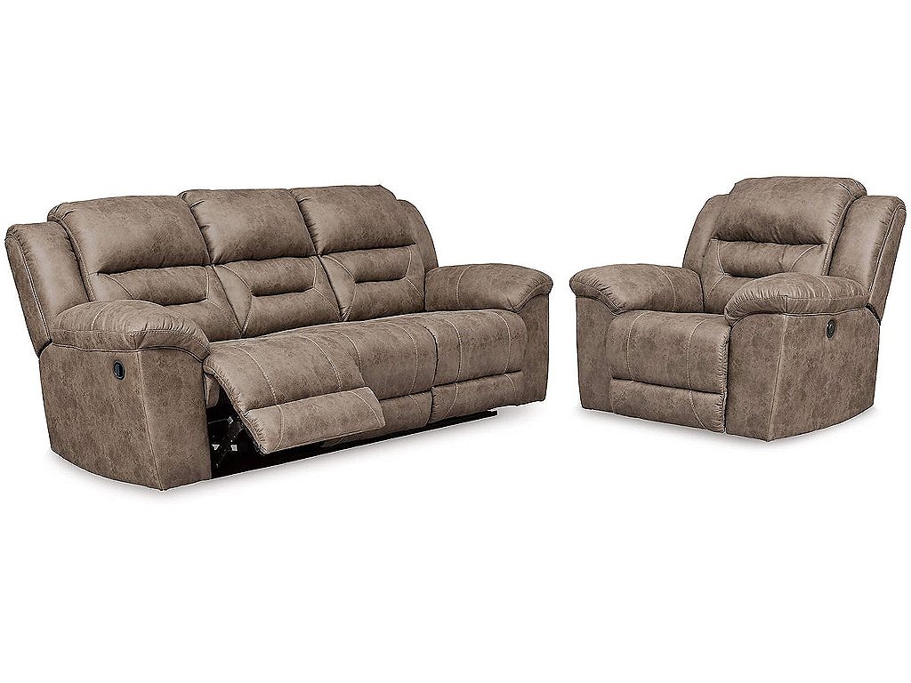 Stoneland Reclining Sofa and Power Recliner