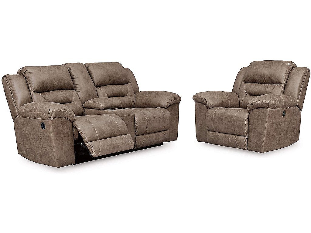 Stoneland Reclining Loveseat and Power Recliner