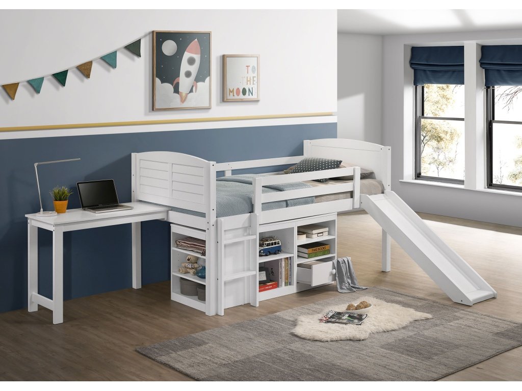 Millie Twin Workstation Loft Bed White