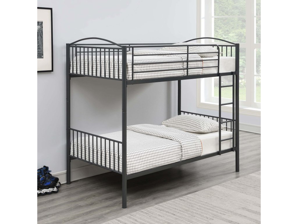 Anson Twin Over Twin Bunk Bed Gunmetal