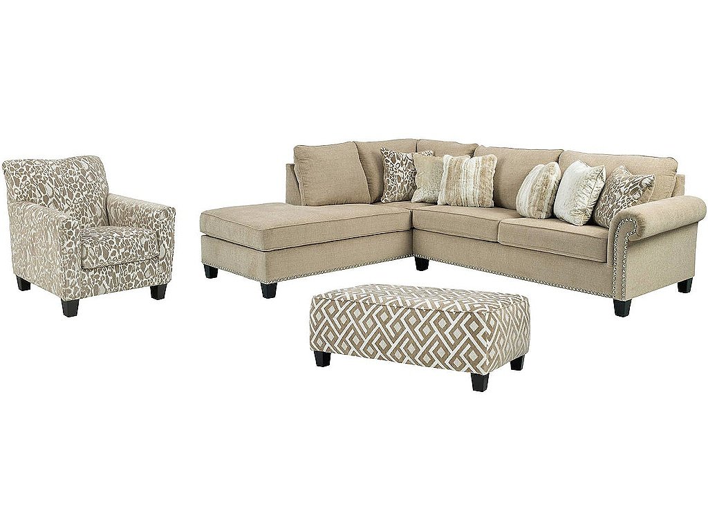 Dovemont 2-Piece Sectional with Chaise, Chair and Ottoman