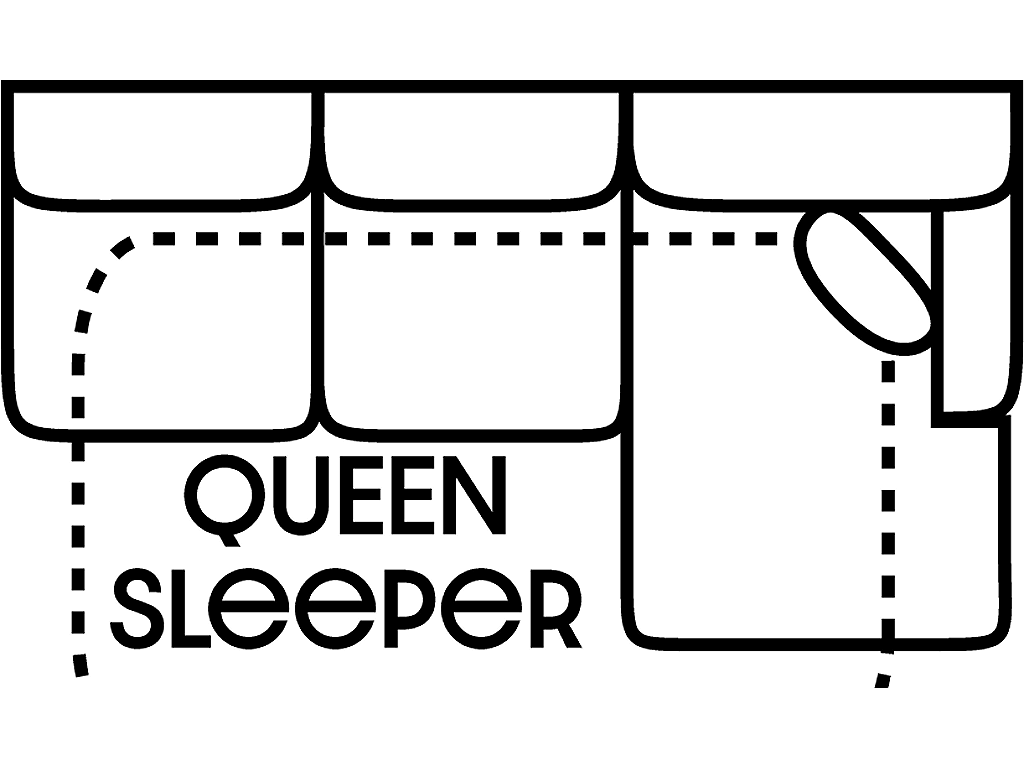 RSF Qn 1 Arm Sleeper Sofa Chse Gel