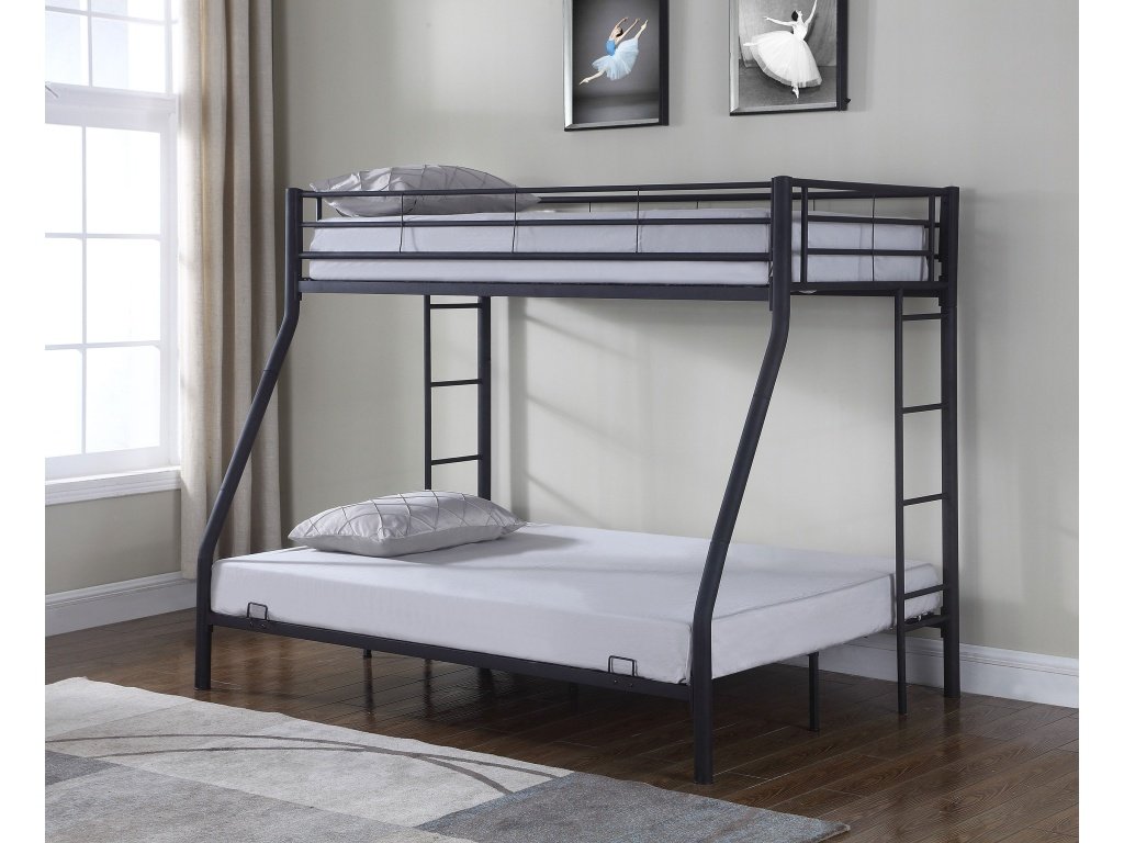 Hayward Metal Twin Over Full Bunk Bed Black