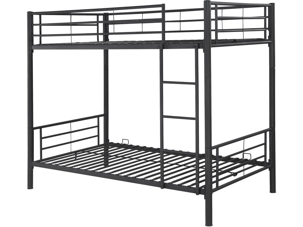 Hayward Metal Twin Over Twin Bunk Bed Black